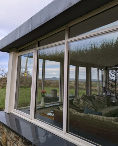 Pure water window clean of conservatory windows 