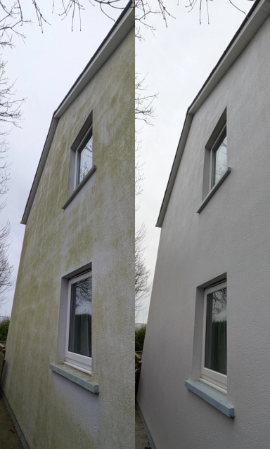 Anti-Algae Softwash of House Render